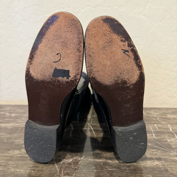 Italian Patent Leather and Velveteen Over The Knee Sock Boots - Picture 14 of 16